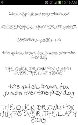 Hand Fonts android App screenshot 0